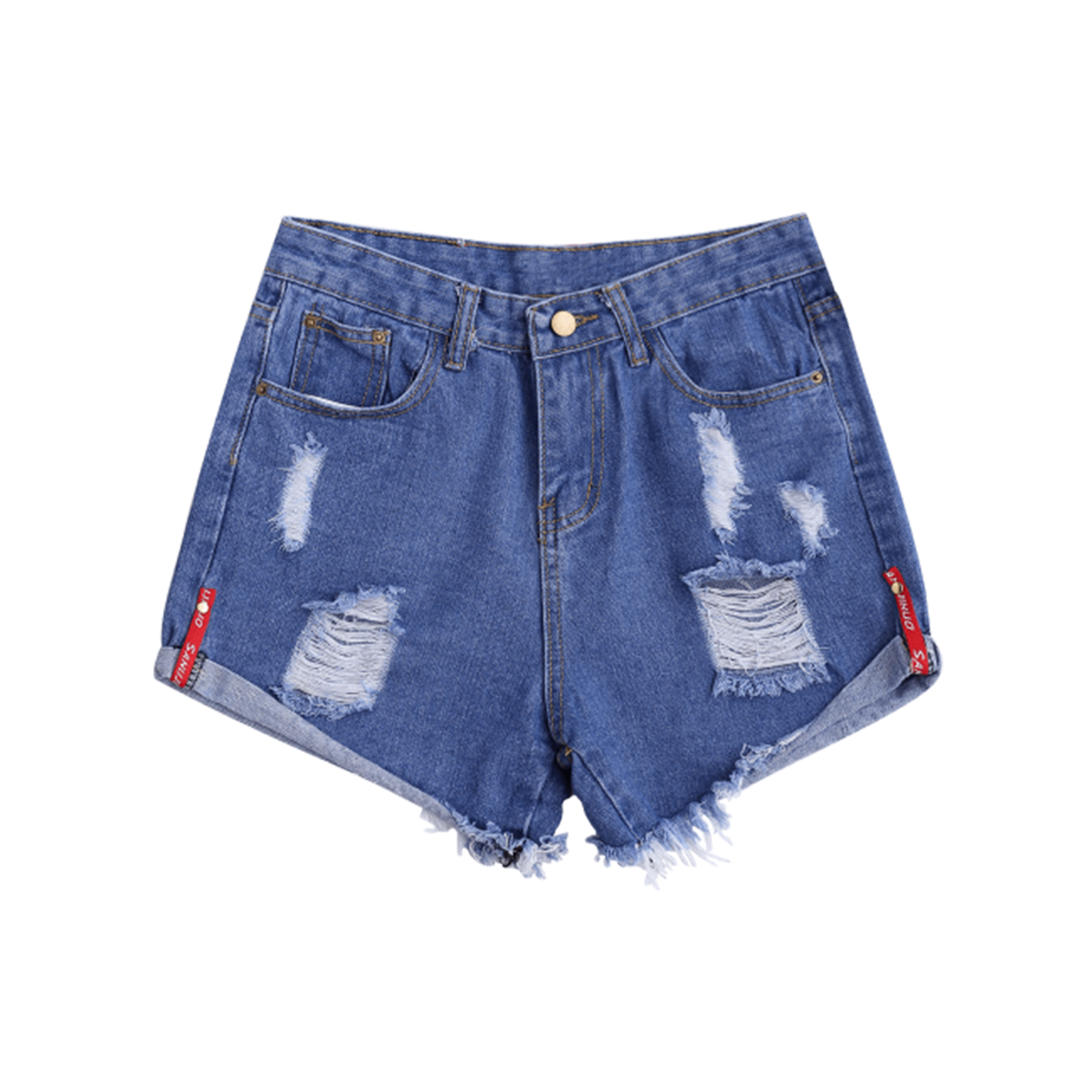 Short Denim Pants [ Blue]